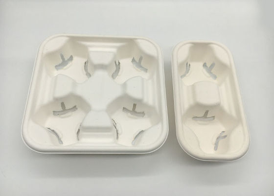 Degradable Leakproof 4 Hole 215x215x47.3mm Paper Cup Holders