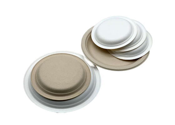 Eco Friendly 6 Inch 50pcs/Bag Sugarcane Fiber Plates