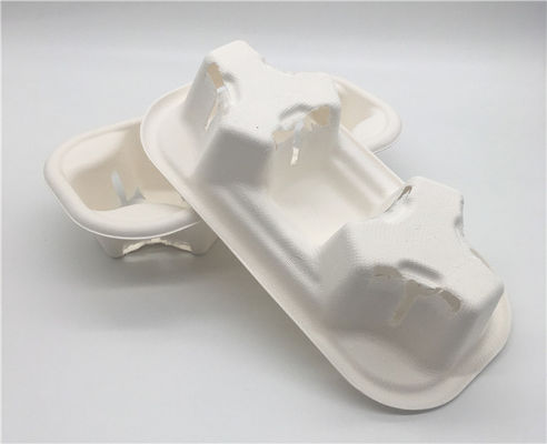 Sugarcane 218x110x47mm 2 Compartment Drink Carrier Tray