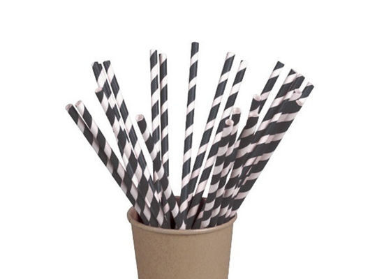 Striped Beverage 6mm Dia Earth Friendly Paper Straws