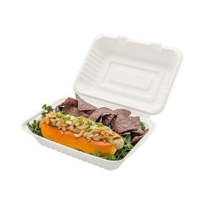 EN13432 9×6 Inch  Natural Bio Food Packaging Boxes