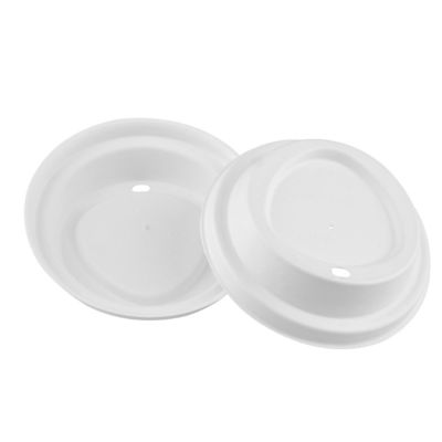 Sugarcane Bagasse Cup Cover Swivel Take Away Disposable Paper Custom Cup Lid Despenses Drink Into Cup