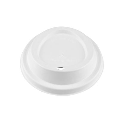 Sugarcane Bagasse Cup Cover Swivel Take Away Disposable Paper Custom Cup Lid Despenses Drink Into Cup