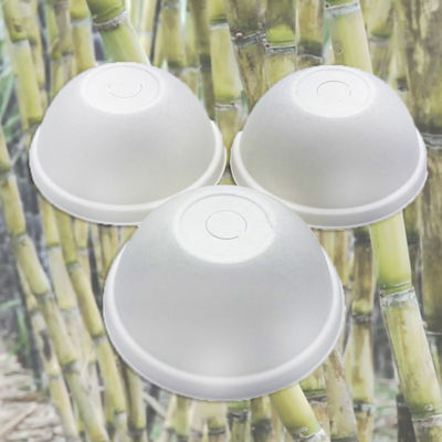 Eco Cup Cover Compostable Bagasse Fiber 90Mm Snack Cup Lids Paper For Hotel Cold Milk