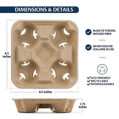 2 4 trays Disposable No Spill Paper Cup Holder Tray