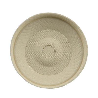 100% Biodegradable，Natural Sugarcane Pulp, 90mm Paper Cup Lids For Coffee Shop