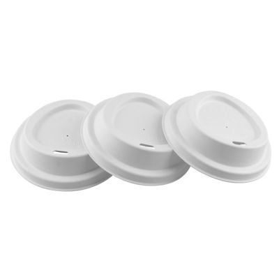 Sugarcane Cup Cover Lids Disposable Hot Bubble Coffee Non Leak Cover Lids