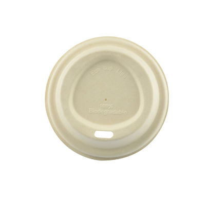 Sugarcane Cup Cover Lids Disposable Hot Bubble Coffee Non Leak Cover Lids