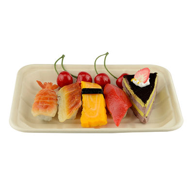 100% Biodegradable Disposable Sugarcane Bagasse Compostable Pulp Food Tray 8*6inch