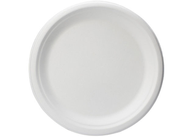 Eco Friendly 6 Inch 50pcs/Bag Sugarcane Fiber Plates