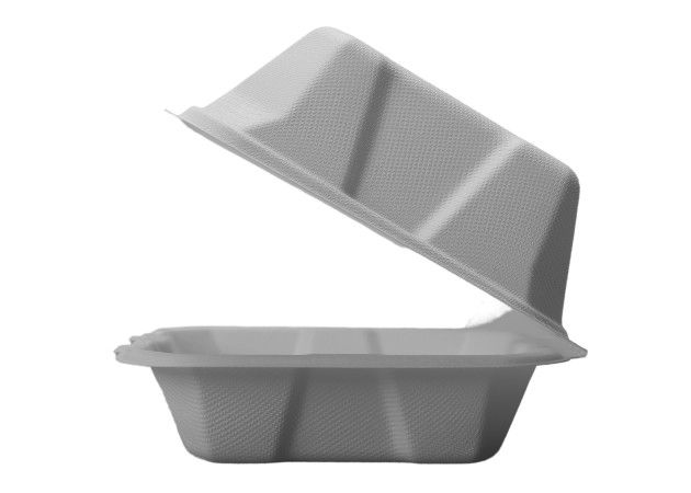 6×6×3 Inch Microwave Biodegradable Disposable Food Containers