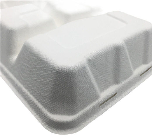 Microwavable 23×22×5cm 45g Biodegradable Takeout Containers