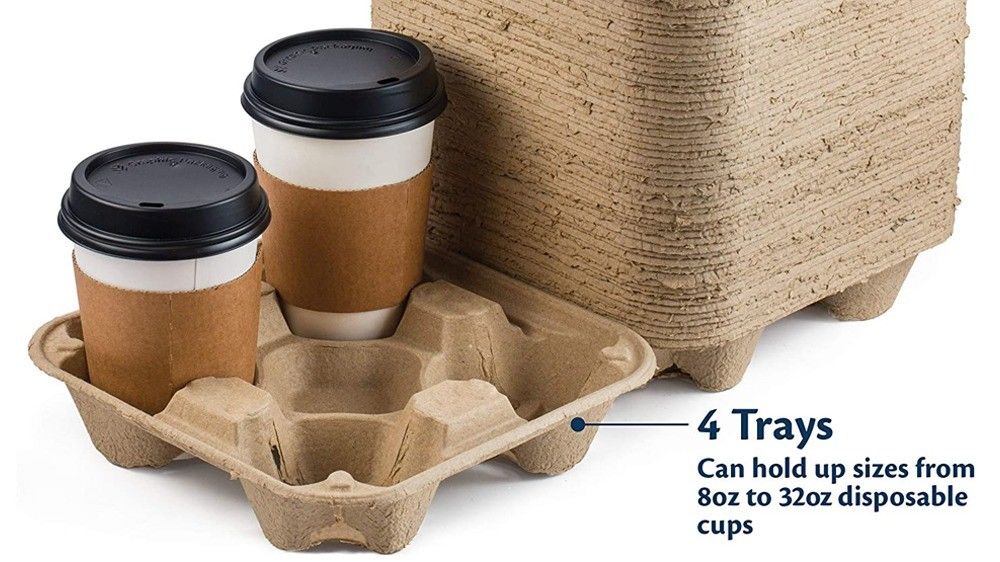 Biodegradable Disposable 8 - 32oz Cardboard Cup Holders