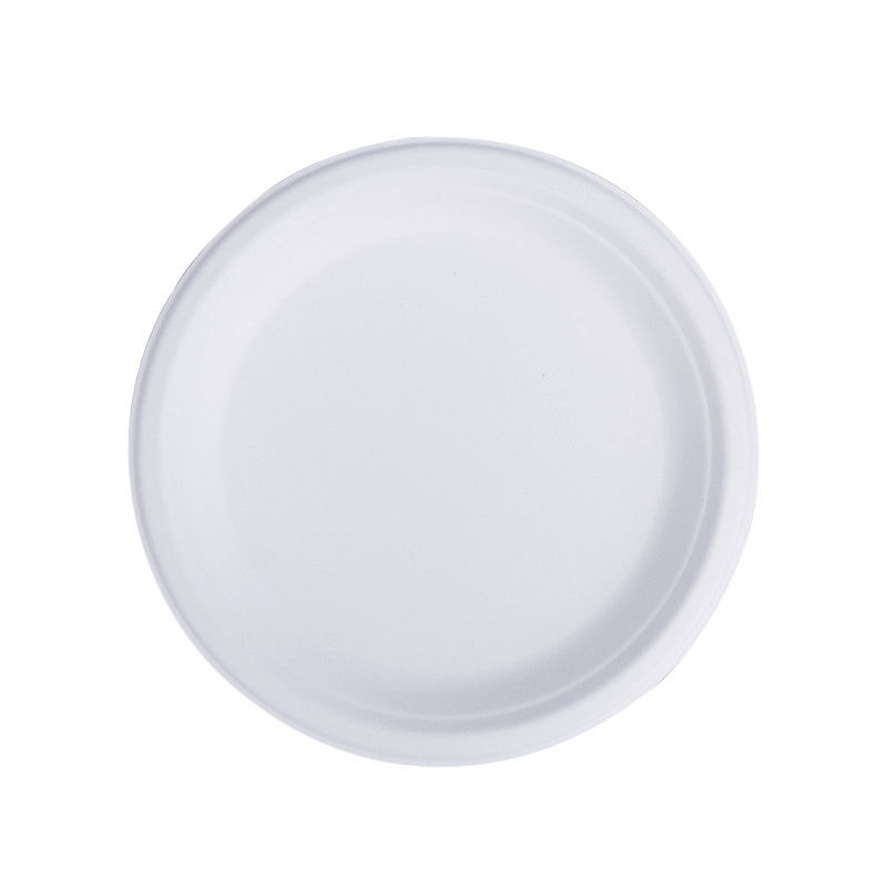 9 Inches White 100% Compostable Biodegradable Food Plate, For Food And Vegetables